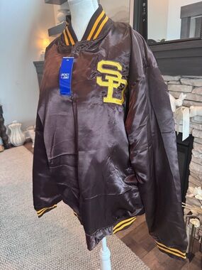 NEW WITH TAGS San Diego Padres Brown Satin Jacket - 3XL - Jacket & Joint